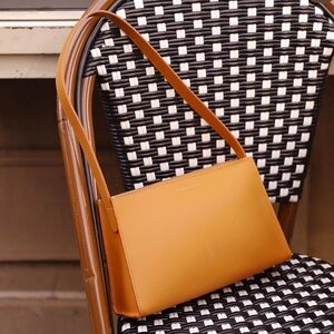 NWT Minor History The Line Leather Bag Shoulder Baguette Saddle Cognac SOLD OUT